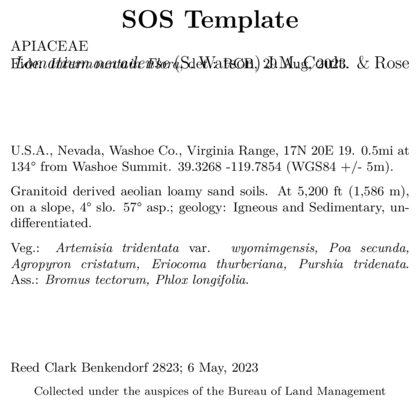 Determination at top of label